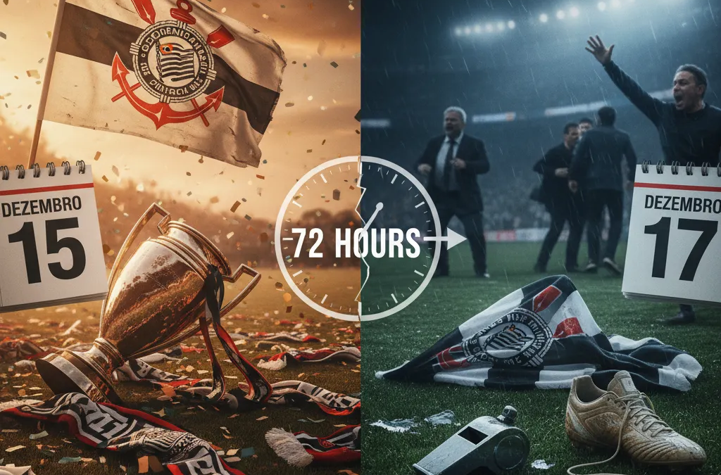 Jogador do Corinthians com expressão de frustração durante a final da Copa do Brasil, refletindo a tensão pós-jogo.