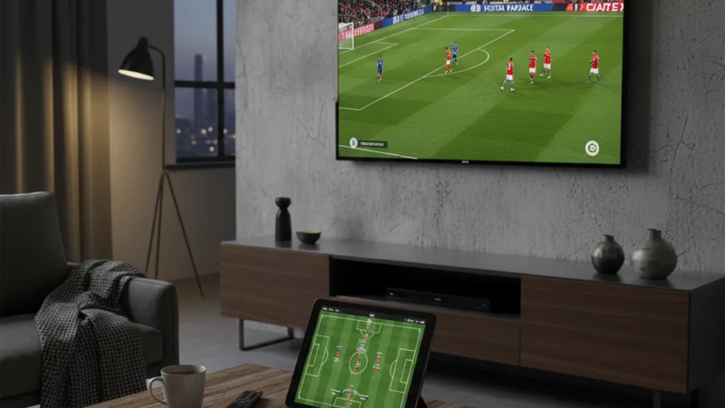 Jogadores do Arsenal e Crystal Palace em campo, disputando a posse de bola em um lance acirrado.