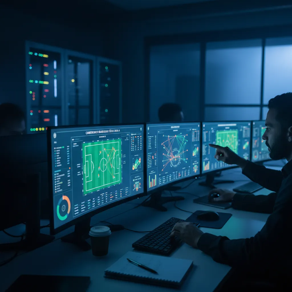 Estádio de futebol lotado com torcedores vibrando durante um jogo do Campeonato Brasileiro Série A, com o campo iluminado.