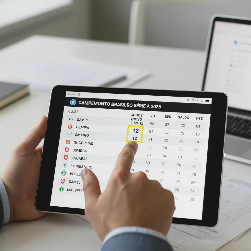 Tabela completa do Campeonato Brasileiro Série A 2026, mostrando a classificação atualizada dos times e suas pontuações.