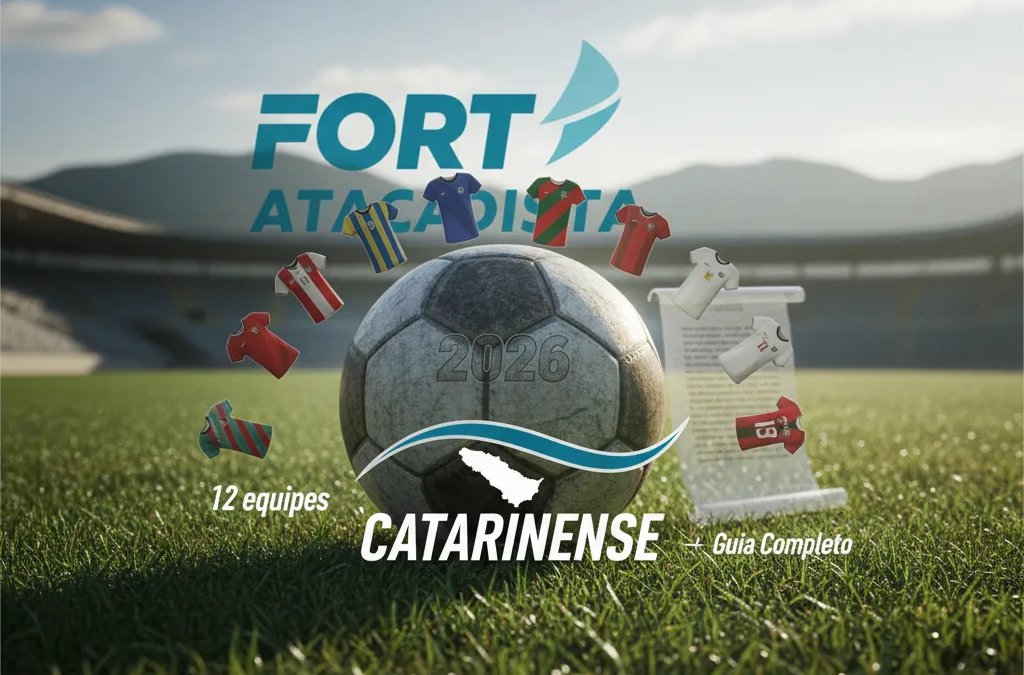 Estádio de futebol lotado e iluminado à noite, com gramado verde e refletores acesos para o Catarinense 2026.