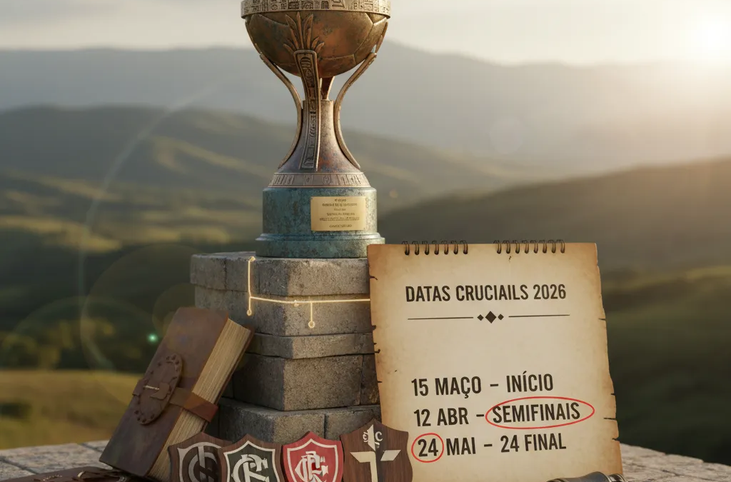 Estádio de futebol vibrante com gramado verde impecável e luzes acesas, pronto para a Copa Sul-Sudeste 2026.