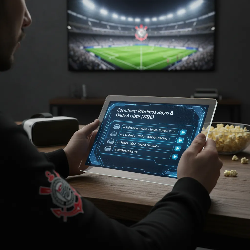 Jogadores do Corinthians em ação durante partida de futebol. Uniforme alvinegro. Calendário de jogos do Timão.