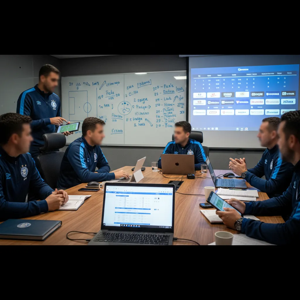 Jogador do Cruzeiro em campo, comemorando. A cena simboliza a expectativa para os próximos jogos do clube na temporada 2026.