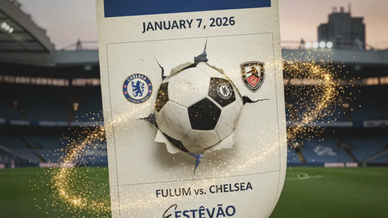 Estêvão em campo de futebol, driblando a bola com uniforme de jogo.