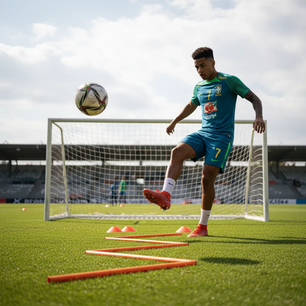 Estêvão em campo, driblando a bola com ousadia, mostrando seu estilo de jogo no futebol brasileiro.