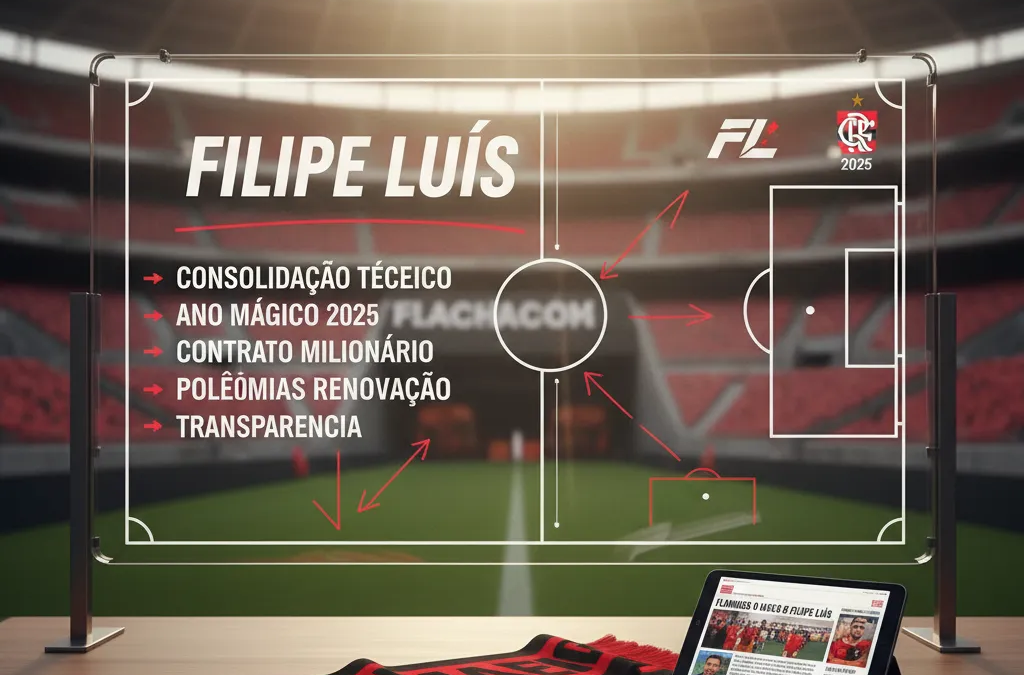 Filipe Luís do Flamengo em campo, vestindo a camisa rubro-negra 16, com olhar determinado durante partida.
