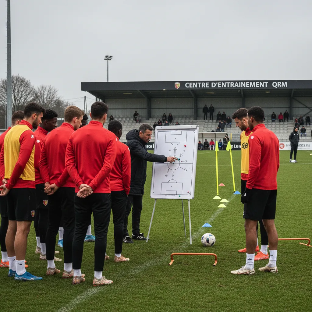 Time do Quevilly-Rouen Métropole em ação na Ligue 2, demonstrando a surpresa da temporada no futebol francês.