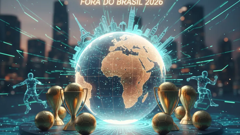 Jogador brasileiro de futebol em ação no gramado de um estádio europeu, um dos melhores jogadores brasileiros na Europa 2026.