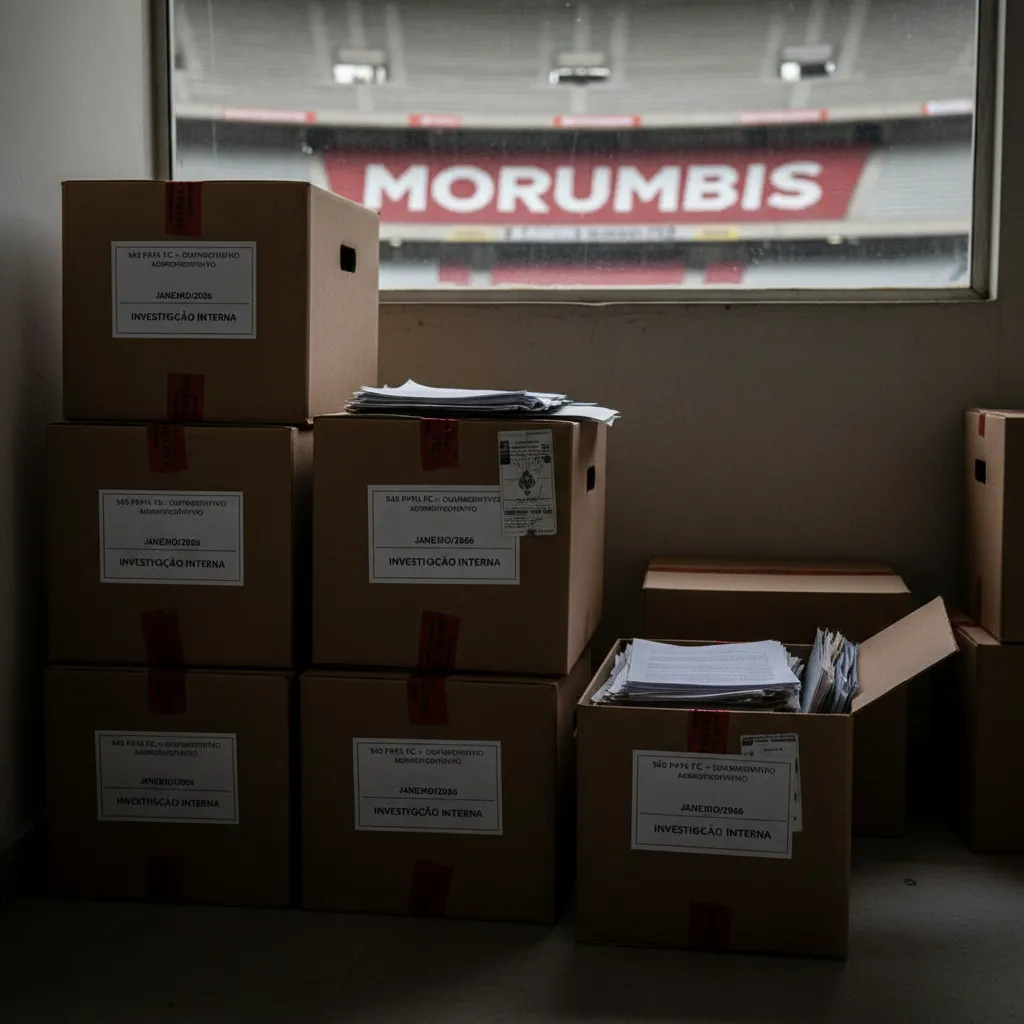 Vista aérea do Estádio Morumbi, o MorumBIS, mostrando sua estrutura imponente e o entorno urbano de São Paulo.