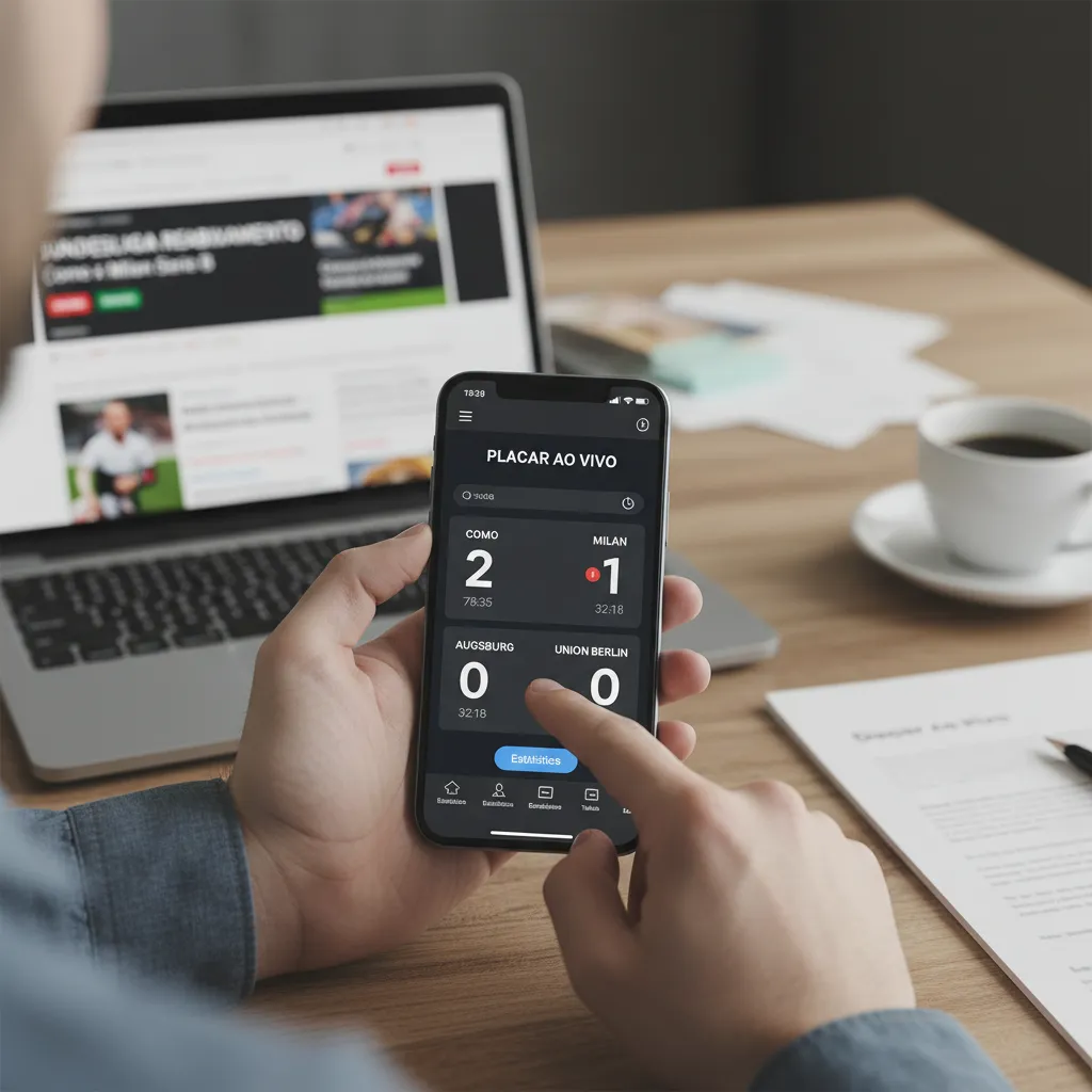 Jogadores do Augsburg e Union Berlin em ação, disputando a bola em partida crucial da Bundesliga.