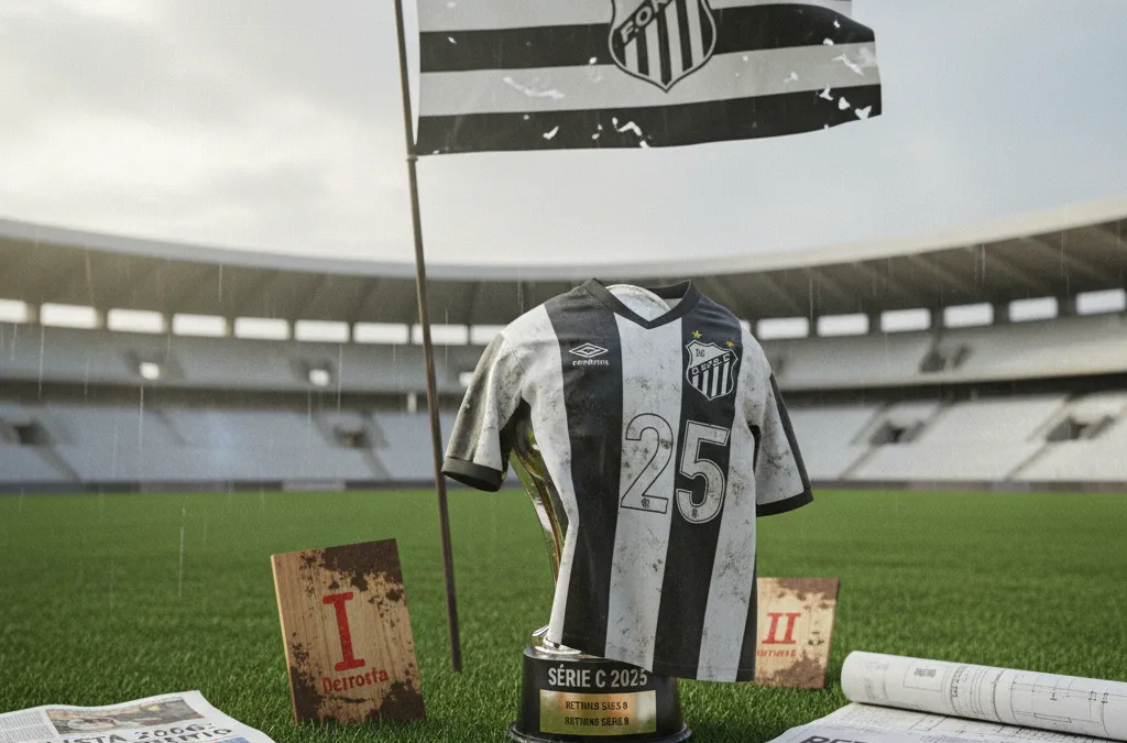 Jogadores da Ponte Preta celebram gol decisivo no Estádio Moisés Lucarelli, com a torcida vibrando intensamente.