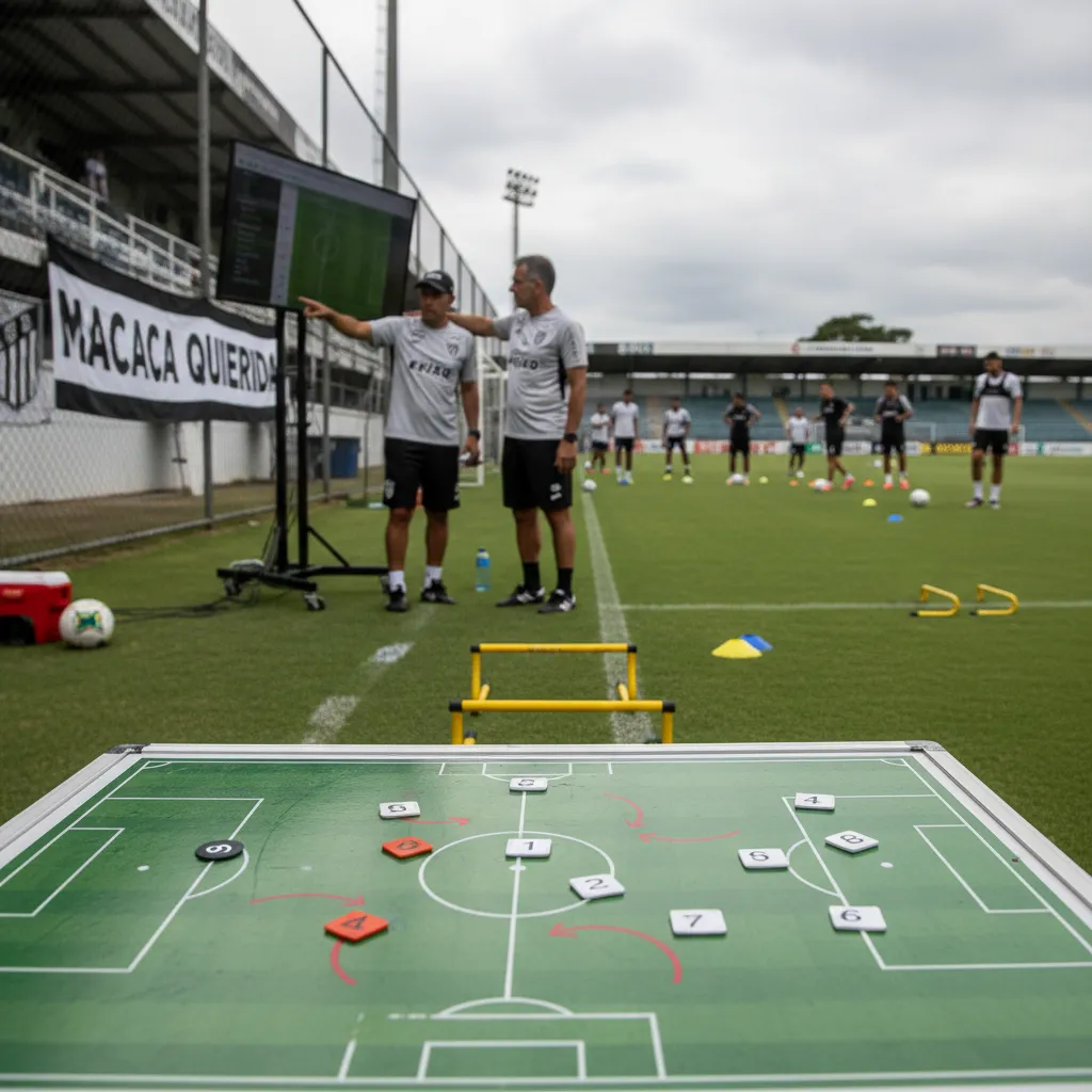 Vista panorâmica do Estádio Moisés Lucarelli, casa da Associação Atlética Ponte Preta, com arquibancadas cheias de torcedores.