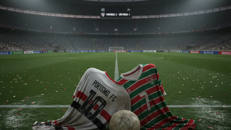 Jogadores da Portuguesa celebram gol decisivo contra o São Paulo no Paulistão 2026, que encerrou o jejum.