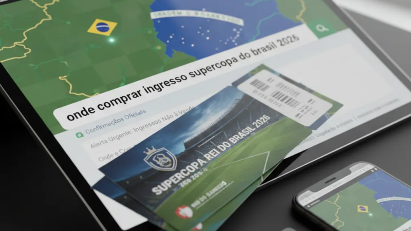 Torcida de Flamengo e Corinthians lota o Estádio Mané Garrincha em Brasília, mostrando a alta procura por ingresso Supercopa do Brasil 2026.