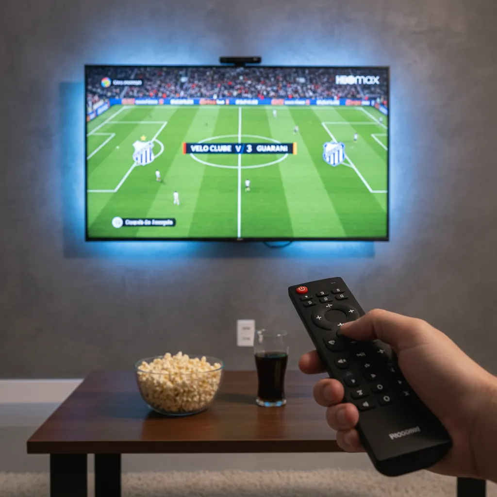 Logo do HBO Max, plataforma oficial para a transmissão ao vivo do jogo Velo Clube x Guarani.