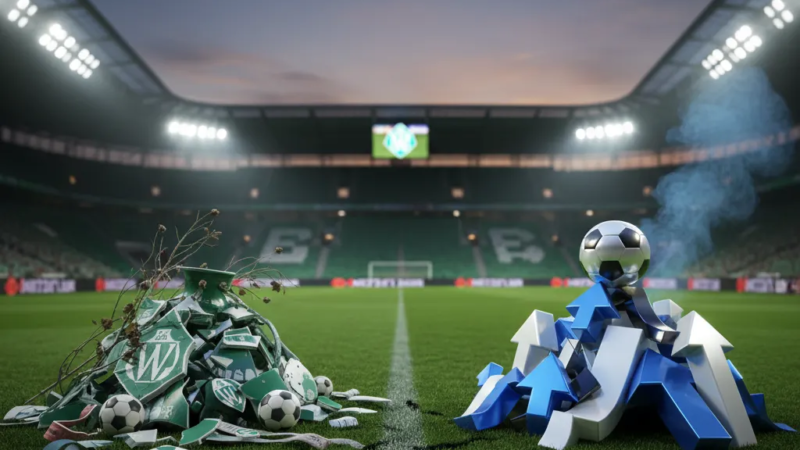 Jogadores do Werder Bremen e Hoffenheim em disputa acirrada pela bola no gramado, prévia da Bundesliga 2026.