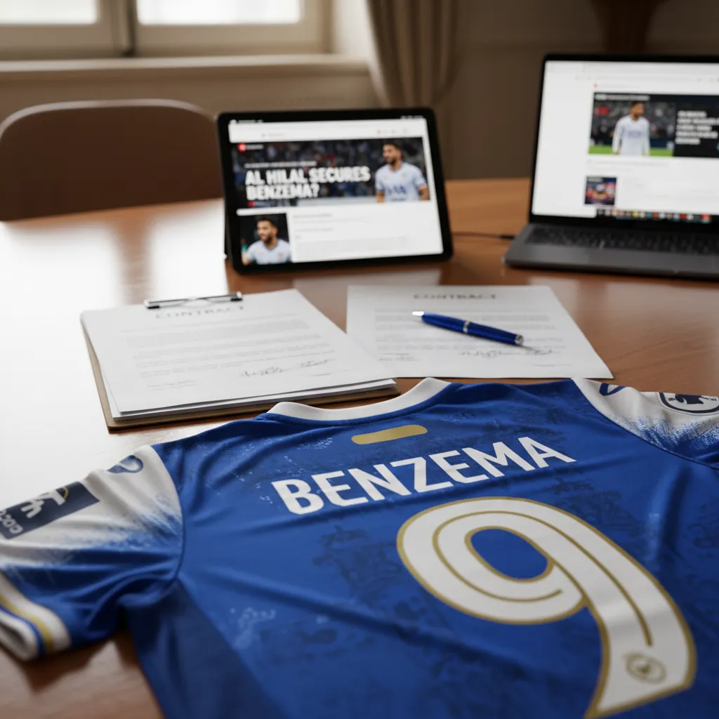 Karim Benzema, atacante de futebol, em campo. O craque é alvo de interesse do Al Hilal.