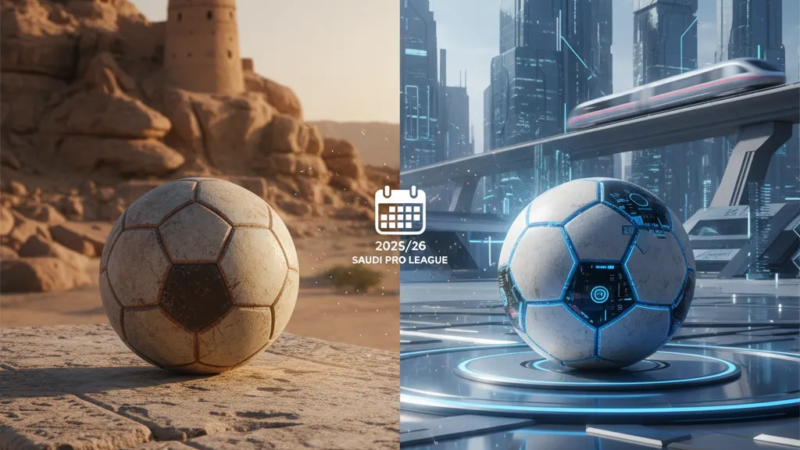 Emblemas dos clubes Al-Okhdood e Neom SC em destaque sobre um gramado de futebol, ilustrando o confronto Al-Okhdood x Neom SC.