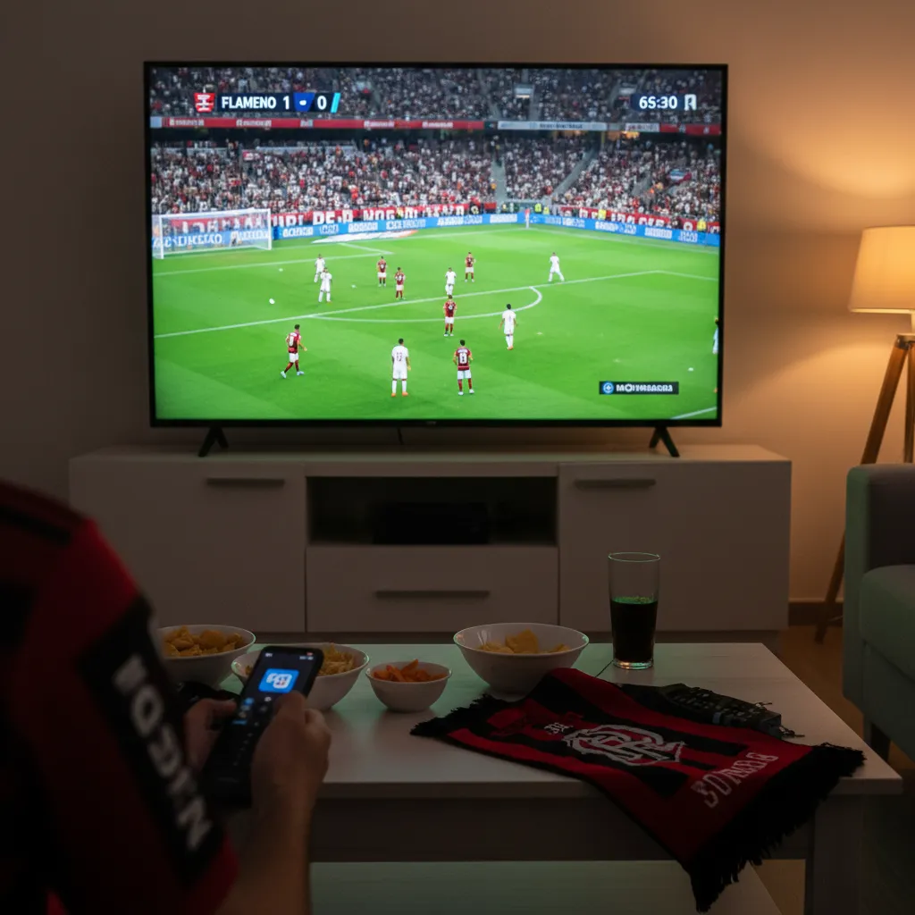 Emblemas do Flamengo e Internacional lado a lado, simbolizando o confronto decisivo. Onde assistir Flamengo x Internacional.