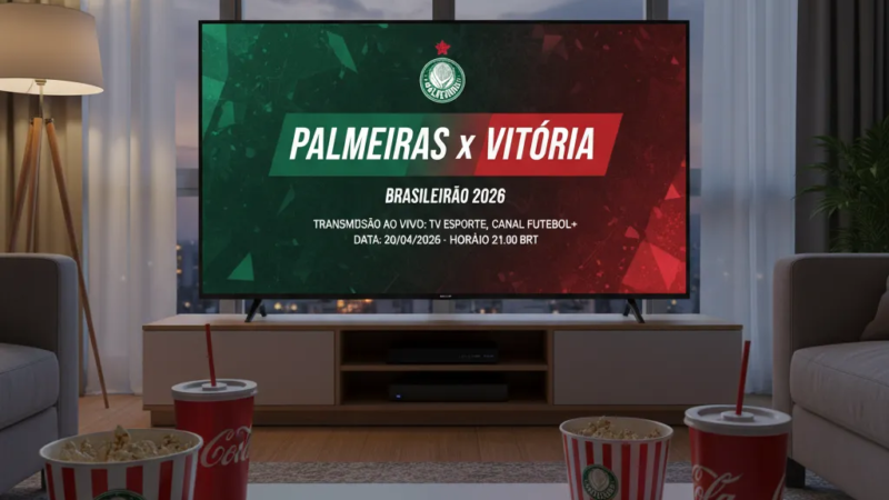 Jogador do Palmeiras em campo, driblando a bola durante uma partida no Allianz Parque. Palmeiras x Vitória.