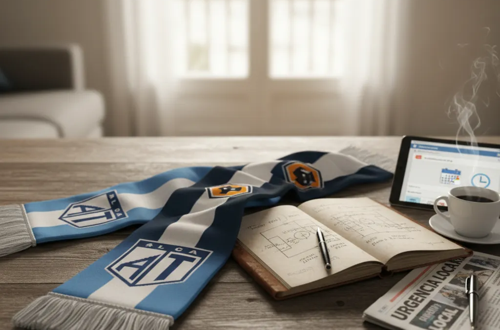 Jogadores de Atlético Tucumán e Gimnasia La Plata disputam a bola em campo, refletindo a intensidade do clássico.