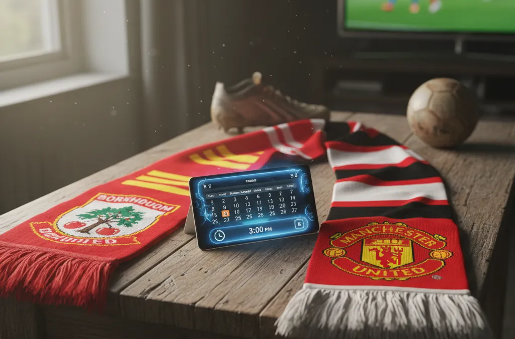 Jogadores do Bournemouth e Manchester United em intensa disputa de bola no gramado do estádio.