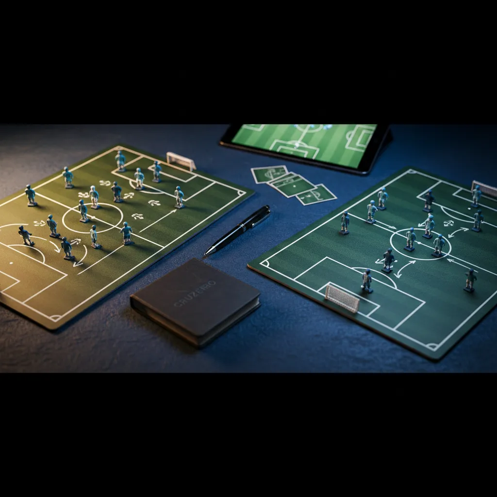 Artur Jorge, técnico do Cruzeiro, em análise tática, focado nas estratégias para o elenco atual.